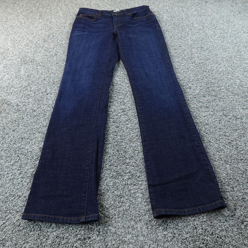 Eileen Fisher Jeans Womens S Blue Denim Pants Organic Cotton Bootcut Stretch